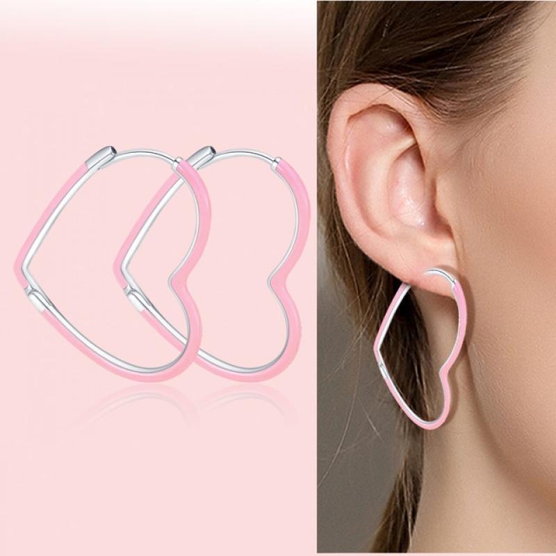 2022 New 925 sterling silver Earring Heart and Conch Shell Earrings Jewelry For Women Gift Wedding Party Engagement