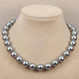 South Sea Shell Pear  Nobility Woman Jewelry AAA 10mm Black White Yellow Gray Pink Shell Pearl Necklace