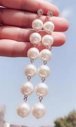 Word Love Women Jewelry Htemperament Pearl Tassel Ear Nail Women Earrings Long Personality Korea's Simple  Ohrringenoble Lady's