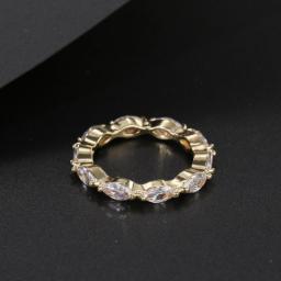 Fashion Luxury Cubic Zirconia Engagement Rings For Women Marquise Crystal Wedding Ring Party Jewelry Gift