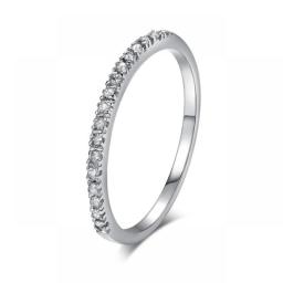Tiny Delicate Micro Pave Zircon Rings For Women Trendy Chic Crystal Daily Dating Women's Stackable Ring Fashion Jewelry R133