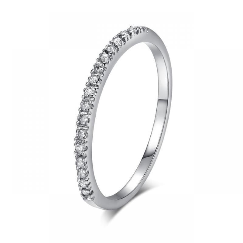 Tiny Delicate Micro Pave Zircon Rings For Women Trendy Chic Crystal Daily Dating Women's Stackable Ring Fashion Jewelry R133