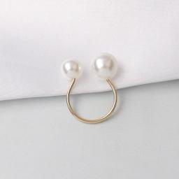 G293 Fashion Mujer Anneau Anel Simulated Pearl Adjustable Open Rings For Women Wedding Jewelry Girls Bijoux Finger Anillos