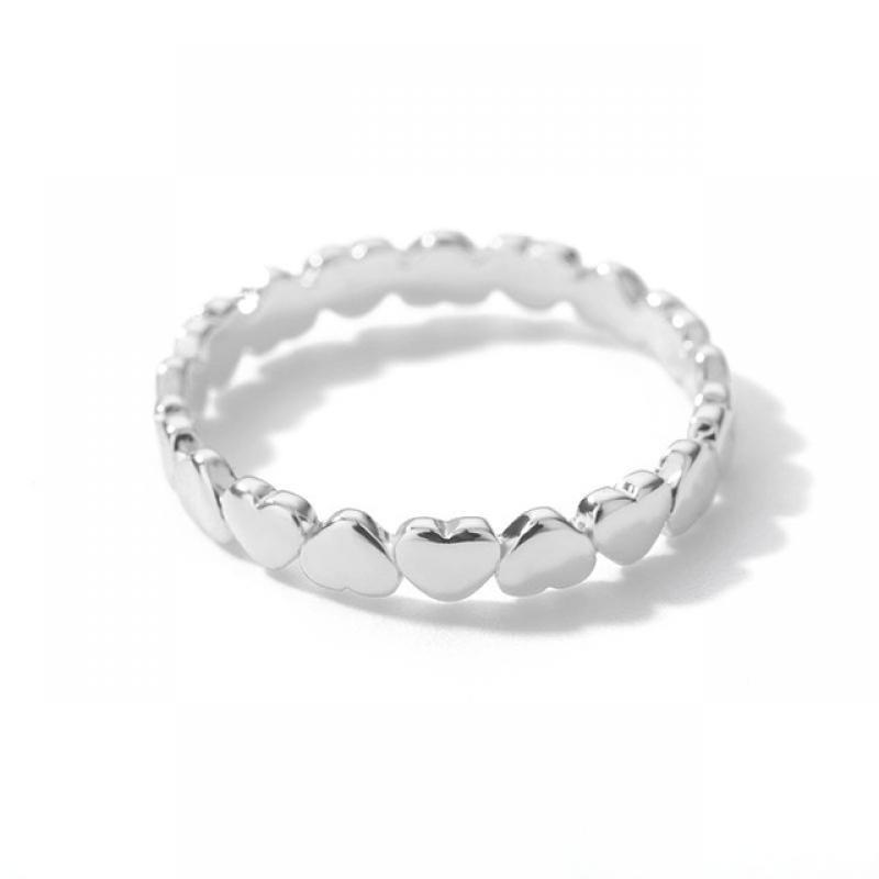 Stainless Steel Heart Rings For Women Propose Engagement Wedding Ring Vintage Jewelry Anillos Valentine's Day Gift