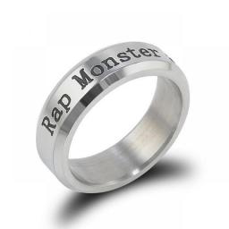 Kpop Accessories Ring Men Stainless Steel Jimin Jhope V Finger Rings Women Men Jewelry Friends Gifts Casual Party Sport Jewelry