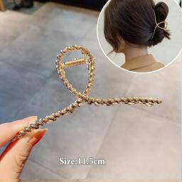 Women Geometric Hair Claw Girls Clamps Fashion Metal Hair Crab Cross Hair Clips Headband Hairpin Fashion Hair Accessories