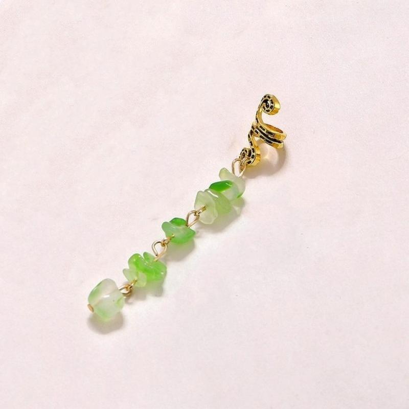 Colored Natural Stone Pendant Hair Jewelry For Braids Crystal Dreadlock Accessories Hair Charms Women Headwear Dangle Dreadlock