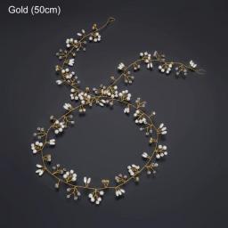 New Wedding Hair Accessories Crystal Pearl Hair Belt Wedding Bridal Hair Ornaments Hair Jewelry Bride Headdress Headbands Hot