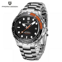 PAGANI DESIGN New Fashion Brand Silicone Men's Automatic Watches Top 007 Commander Men Mechanical Wristwatch Japan NH35A Watches
