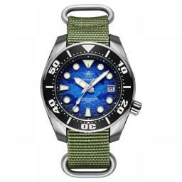 Addies Dive New Men Automatic Watch Stainless Steel Strap 200m Diving Series Watch NH35 Sapphire Crystal Super Luminous Watches