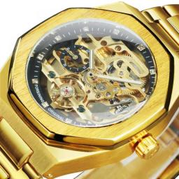 FORSINING Tourbillon Mechanical Watch For Men Automatic Steel Strap Skeleton Mens Watches Top Brand Luxury 2021 Reloj Hombre