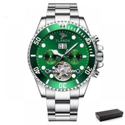 Fashion Automatic Mechanical Watch Multifunctional Hollow Stainless Steel Classic Business Wristwatch Reloj Hombres