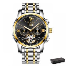 Military Watch For Men Skeleton Automatic Mechanical Wrist Watches Top Brand Luxury Multifunctional Leather Relogio Masculino