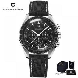 PAGANI DESIGN Moon Mens Watches 2023 Top Brand Luxury Quartz Watch For Men Chronograph Luminous Sapphire Mirror Waterproof Clock