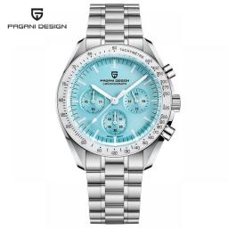 2023 New PAGANI DESIGN Mens Watches Top Brand Luxury Automatic Quartz Chronograph Waterproof Sport Stainless Steel Clock Relogio