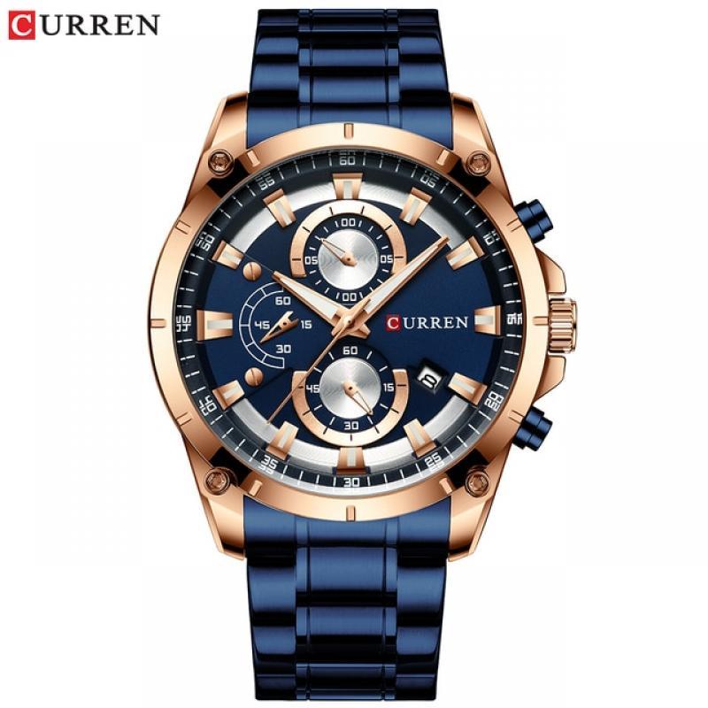 CURREN Mens Watches Fashion Top Brand Luxury Business Automatic Date Watch Men Casual Waterproof Watch Relogio Masculino+Box