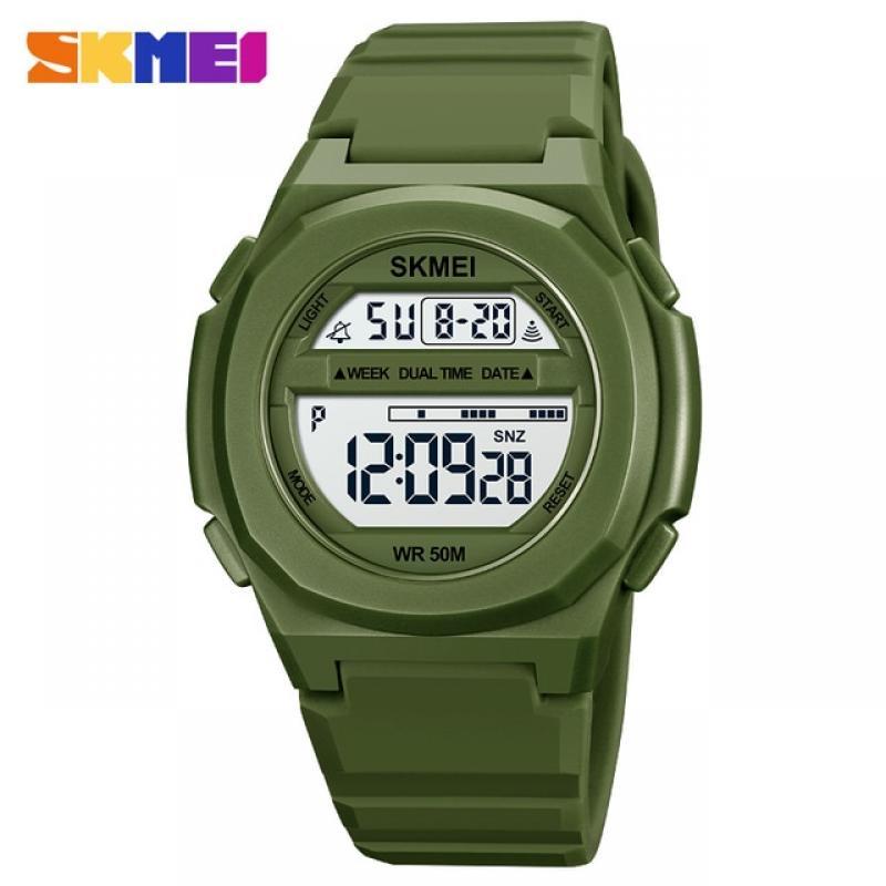 SKMEI 5Bar Waterproof Chrono Dual Time Wristwatch Male Clock reloj hombre Japan Digital movement LED Light Mens Sport Watche