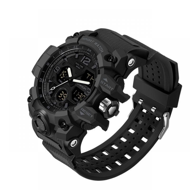 SANDA Top Brand Sports Men's Watches Military Quartz Watch Man Waterproof Wristwatch for Men Clock shock relogios masculino 6030