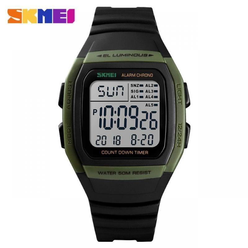 SKMEI Chrono Countdown Men Wristwatch Casual Outdoor Male Clock Luminous montre homme Digital Dual Time Sport Mens Watches