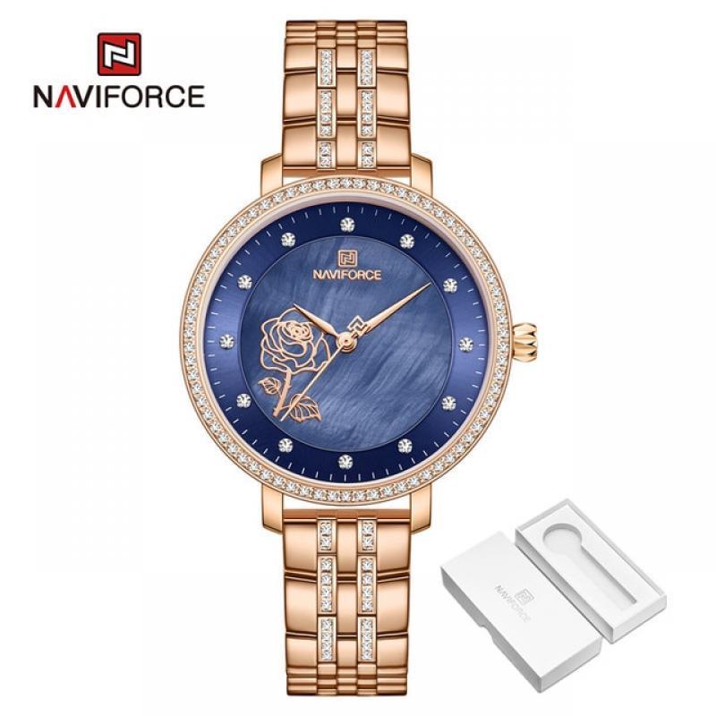 NAVIFORCE Rose Gold Watch Women Watches Ladies Creative Steel Women's Bracelet Watches Female Waterproof Clock Relogio Feminino