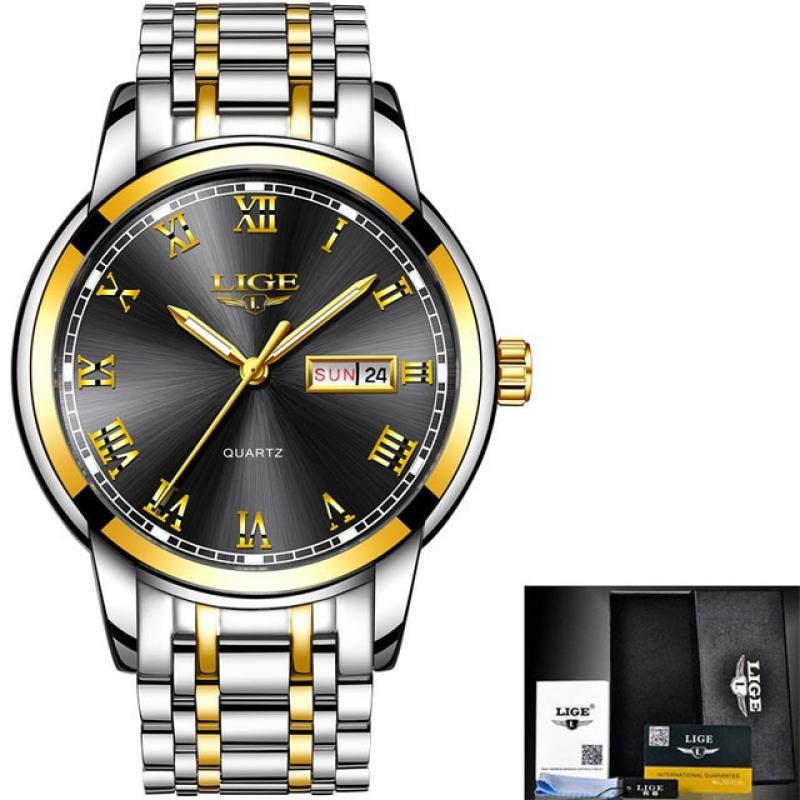 2023 LIGE Fashion Ladies Watch Brand Ladies Creative Steel Women Bracelet Watches Female Waterproof Clocks Relogio Feminino+BOX