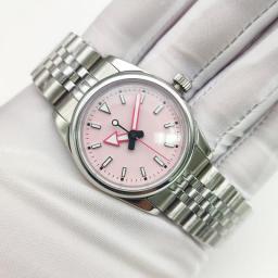 Fashion 36MM Automatic Mechanical Watch Alec Convex Mirror NH35 Japanese Movement Lluminous Dial Automatic Watch
