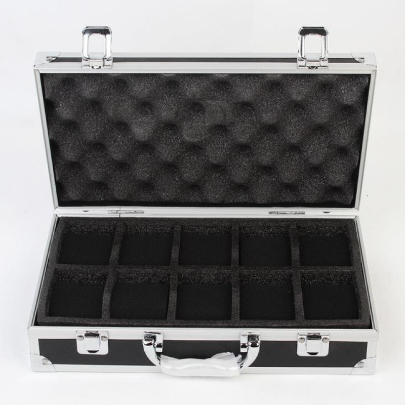 10 Slots Aluminum Alloy Watch Storage Box Useful Jewelry Wrist Watches Holder Display Box Watch Holder Box Organizer Toolbox