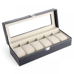 2/3/6 Slots Watch Storage Box Pu Leather Watch Organizer Mechanical Watches Display Holder Cases Jewelry Gift Box Porta Orologi