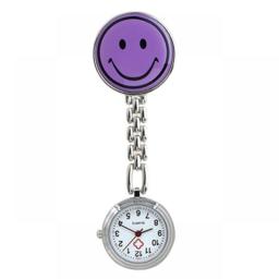 1pc Lovely Cartoon Nurse Watch Cute Smiling Clip-on Fob Brooch Pendant Hanging Quartz Pocket Adjustable Watch For Men Women