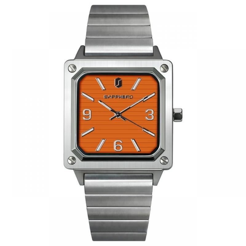 SAPPHERO Square Watch Men Couples  Wristwatch Fashion Ladies Watches Stainless Stee Japan Quartz Minimalism Lovers Clock
