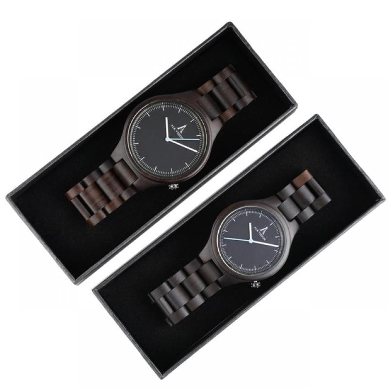 ALK Vision Couple Wood Watch Ladies Fashion Quartz Wooden Watch Casual Lovers Wood Watches Women Men Top Brand Luxury Clock