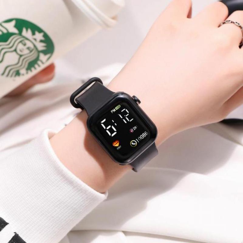 Square Luminous LED Digital Watches For Boy Girl Children Sports Bracelet Electronic Clock Women Men Waterproof Wristwatch