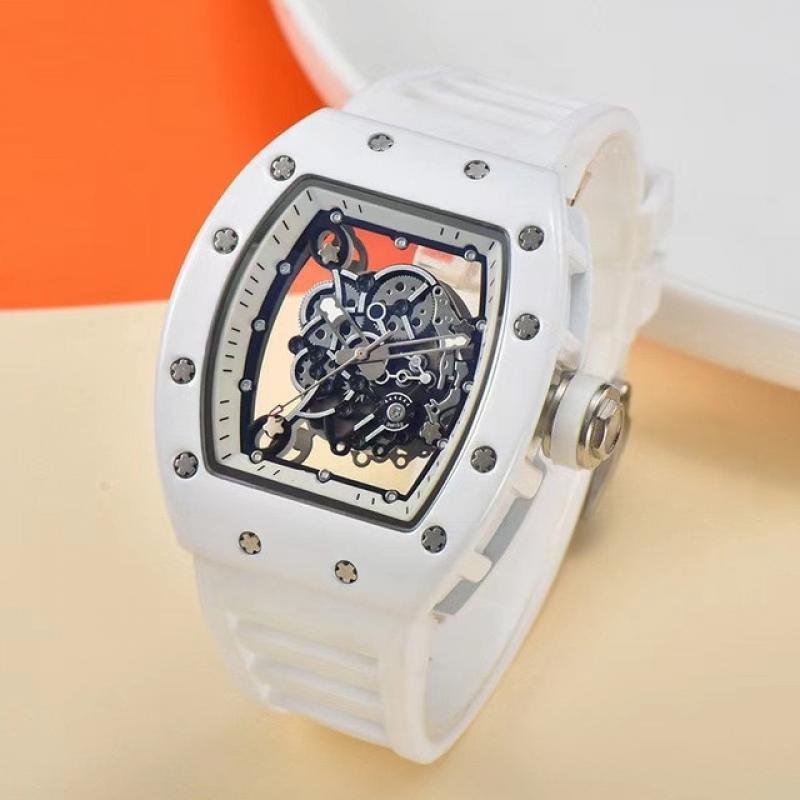 2023 Richard Transparent Bottoming Three Pins Full Function Men's Watch Top Brand Luxury Watch Men's Quartz Unisex Watch