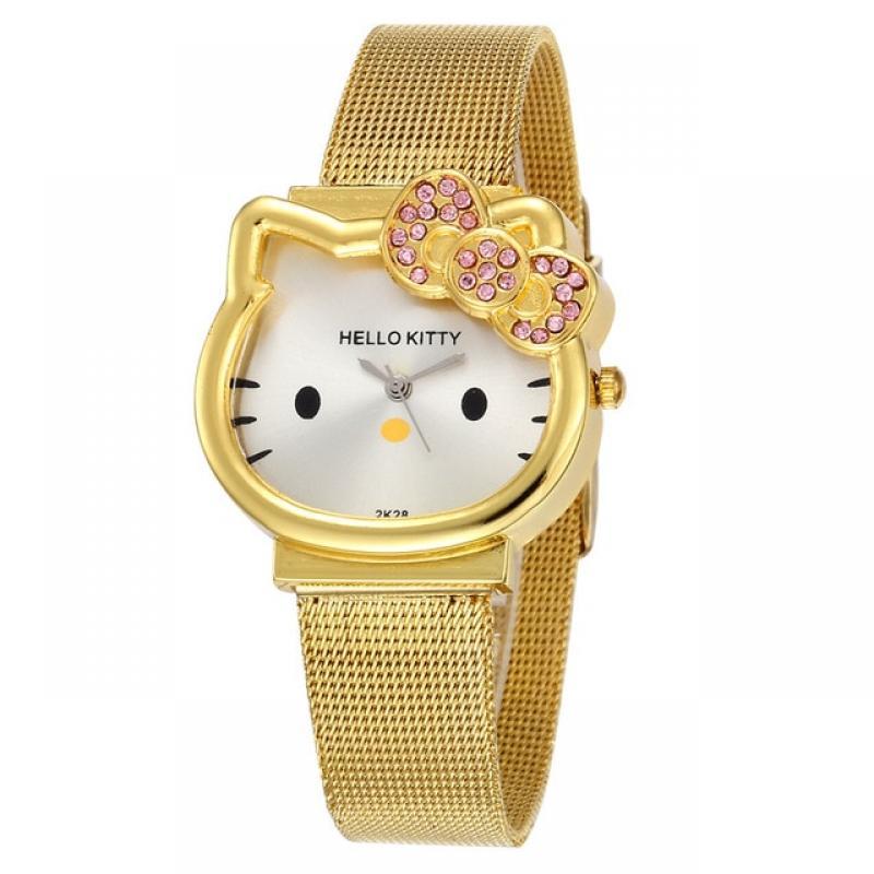 Quartz Watch Ladies Watch Kitty Cartoon Steel Band Girls Children's Student Watch