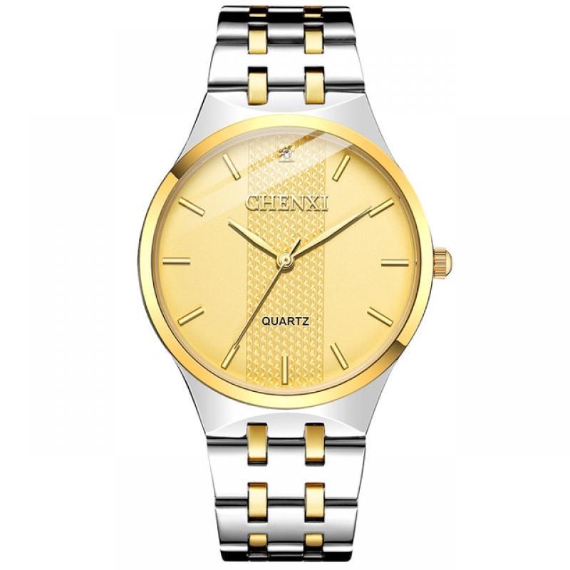 CHENX Fashion Couple Analog Quartz Watches Waterproof Stainless Steel Watch For Men Women Sport Casual Fashion Date Wristwatches