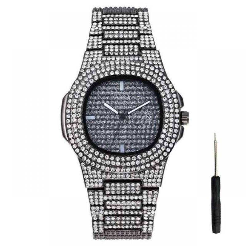 2021 Fashion Iced Out Watch Men Diamond Steel Hip Hop Mens Watches Top Brand Luxury Gold Clock reloj hombre relogio masculino