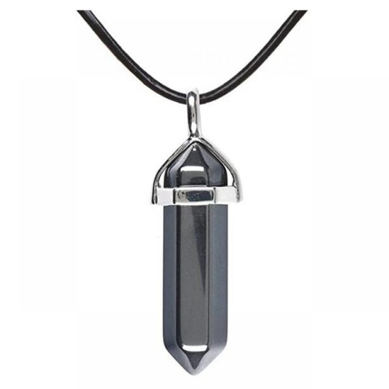 JOYA GIFT Hexagonal Pointed Reiki Chakra Stone Pendant Necklace Women Girl  Jewelry 18inch Chain chunky Pendants