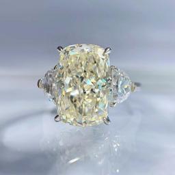 Wong Rain Luxury 925 Sterling Silver Crushed Ice Cut G Color Lab Sapphire Gemstone Wedding Engagement Jewelry Ring Wholesale