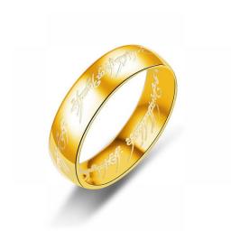 1PC Stainless Steel Rings For Men Women Letter Gold Color Silver Color One Finger Ring Alloy Vintage Valentine's Day Gift