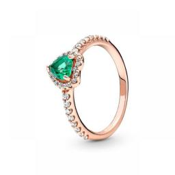 2023 New Hot Sale 925 Silver Ring Sparkling Zircon Love Heart CZ Ring For Women Engagement Gift Pandora Jewelry Authentic