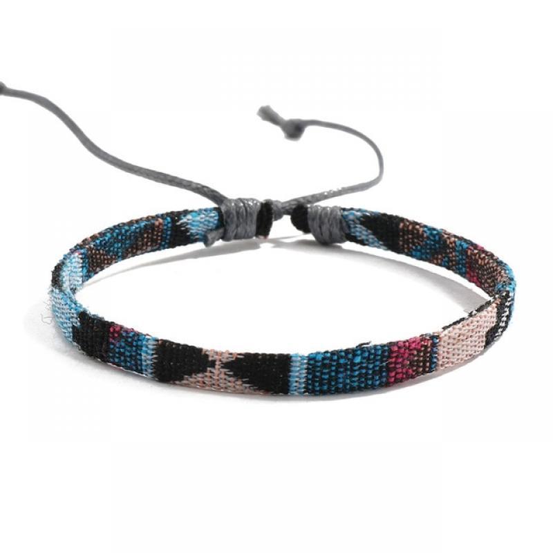 European Pulsera Tela Vintage Bohemia Weaved Fabric Bracelet for Men Ethnic Nepal Braided Tissu Bracelet Men Women Jewelry Gift