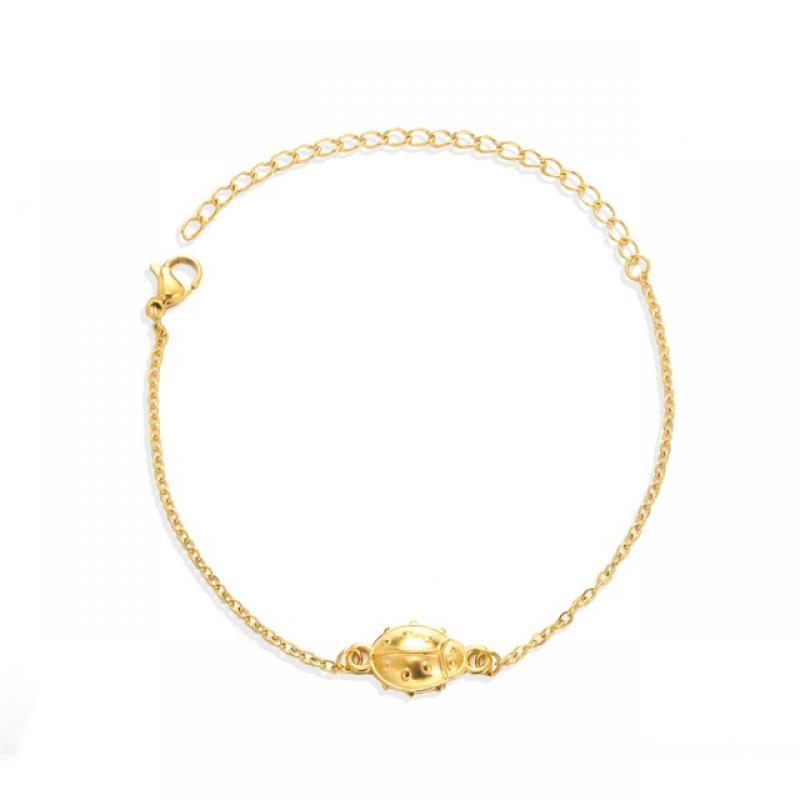 Stainless Steel Beetle Bracelets For Women Gold Color insect Flying Ladybug Adjustment Chain Bracelets Minimalist jewelry Gifts