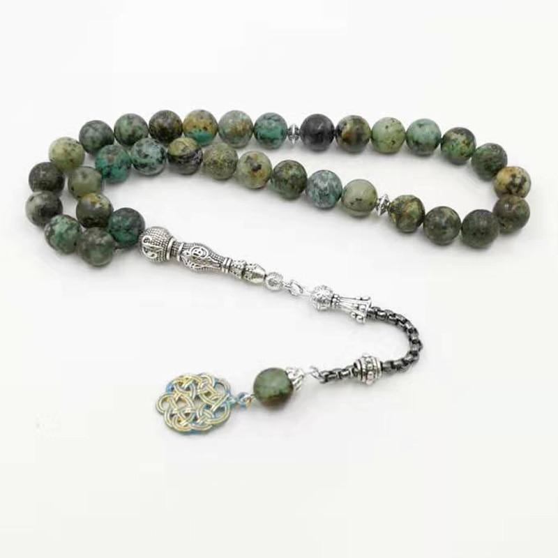 Natural African turquoises tasbih