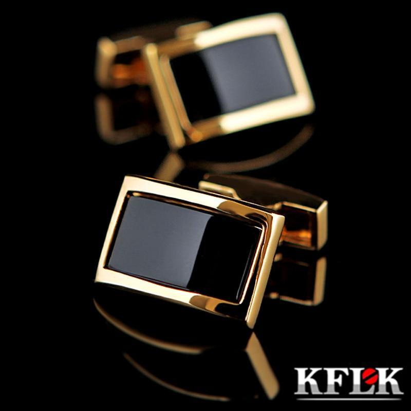 KFLK shirt cufflinks for men's Brand cuff buttons Gold-color cuff links gemelos High Quality wedding abotoaduras guests