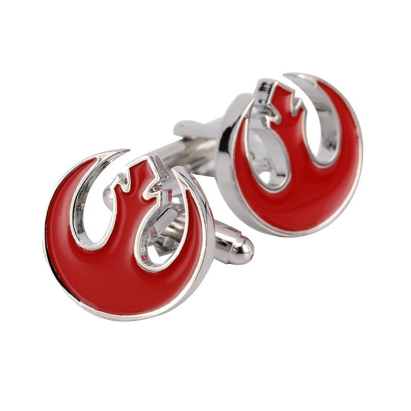 High Quality Star Wars Red Red Birds Alliance Starbird Cufflinks Shirt Brand Cuff Buttons Fashion Men Cuff Links Jewelry