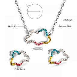 LUXUKISSKIDS Brand Design Ladies Exquisite Butterfly Necklace And Earrings Elegant Lady Jewelry Sets For Women Gifts For Girls