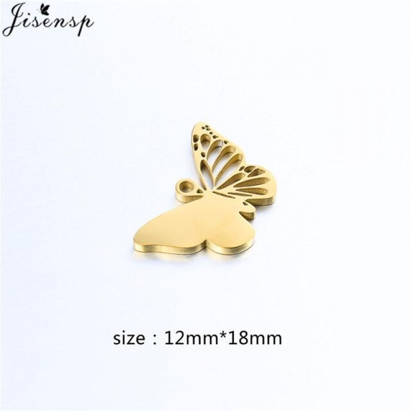 5pc/lot Stainless Steel Charms for Jewelry Making Cat Snake Flower Butterfly Sun Pendant Mini Charm Necklace DIY Accessories