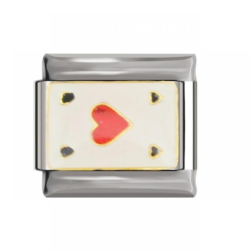 Hapiship Popular Fashion Sweet Heart Angle Wing Couples Sailing Charm Links Fit 9mm Bracelet Stainless Steel Diy Making DJTop65