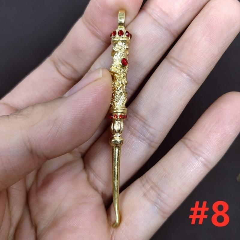 Vintage Brass Mini Spoon Shovel Medicine Spoon Wax Tool Ear Cleanning Tool Charm dangles KeyChain/Necklace Accessories Pendant