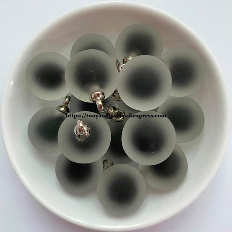 (1 Lot = 10pcs )Round Shape Matte Bead In Bead Acrylic Small Pendant Size 15mm 11 Colors For Jewelry Making DIY